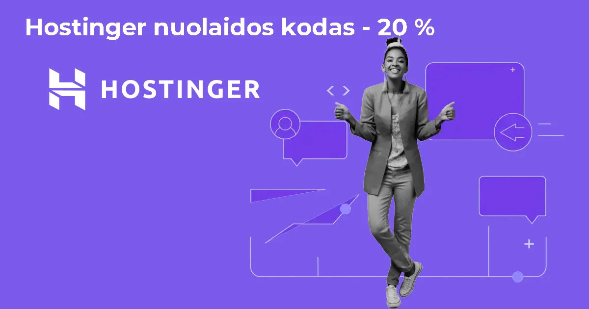 Hostinger nuolaidos kodas - 20 %
