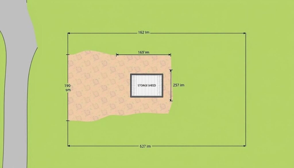 Sandėliuko padėties sklype schema