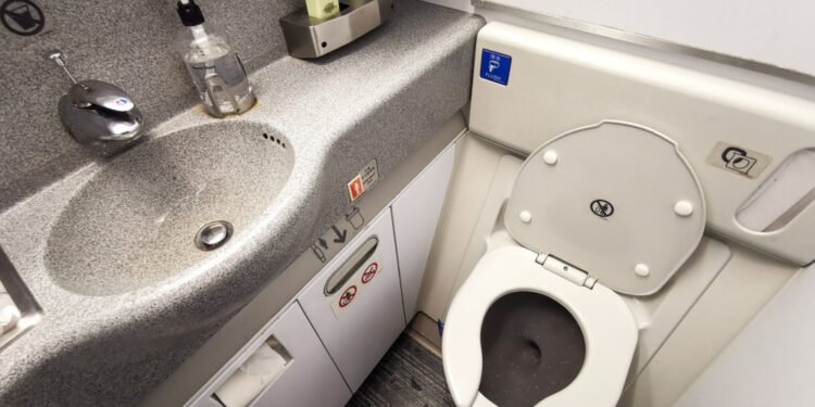 Geriausias laikas eiti į tualetą lėktuve