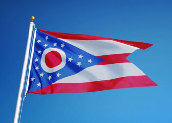 Vienintelė JAV valstija, kurios vėliava nėra stačiakampė