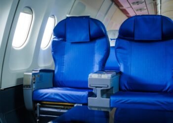 Kodėl dauguma lėktuvų sėdynių yra mėlynos?