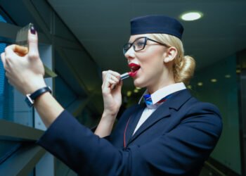 Štai kodėl daugelis skrydžių palydovių renkasi raudoną lūpdažį