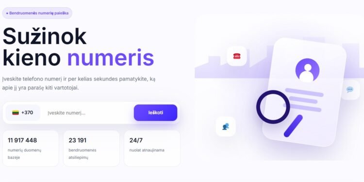 Kam naudinga numerių paieška?